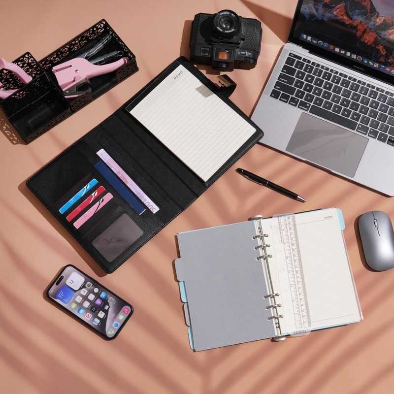 WASON Journal with Lock A5 Binder Diary Ruled Spiral Notebook