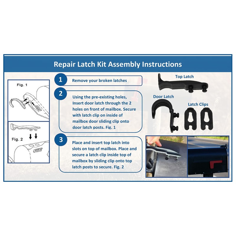 New Mailbox Plastic Latch Set Repair Kit for Solar Group