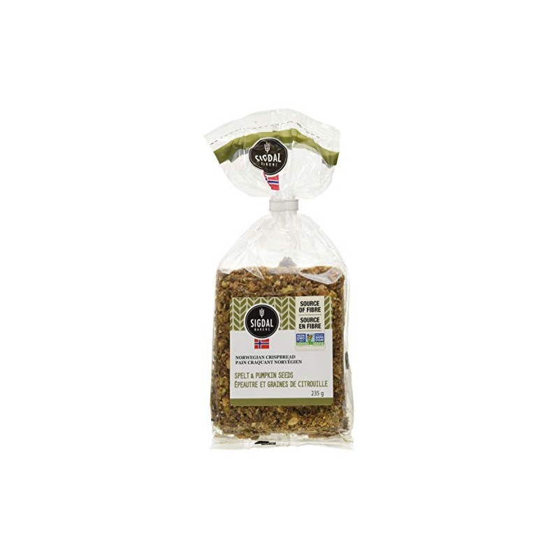 Sigdal Bakeri - Norwegian Crispbread, Spelt & Pumpkin Seeds, 235g
