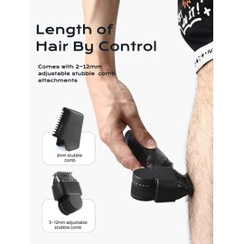 opdooke Electric Body Hair Trimmer for Men,Cordless Waterproof Body Razor 120 Mins Long Lasting,V-Shaped Lightweight Portable Pubic Hair Trimmer for Ball/Groin Pubic Sensitive Area