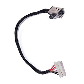 ALIXCE AC DC Power Jack Socket Cable Harness for Dell Inspiron 14 (3451, 3452), 15 (3551, 3552, 3555, 3558), 5100, P/N: RYX4J 450.03006.1001 0RYX4J