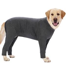 kzrfojy Dog Recovery Suit for Dogs After Surgery Female Male Medium Large Dog Neuter Spay Onesie for Shedding Prevent Licking Surgical Wound Dog Cone Alternative Grey