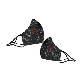 Math Teacher I Love Math Face Mask Reusable with Filter Slot | Inside Cotton 100% | with Nose Wire (Generic Math) Black