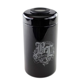 Black Leaf Violet Glass Jar with Thermo-Hygrometer, Perfect Climate for Herbs, 500 ml