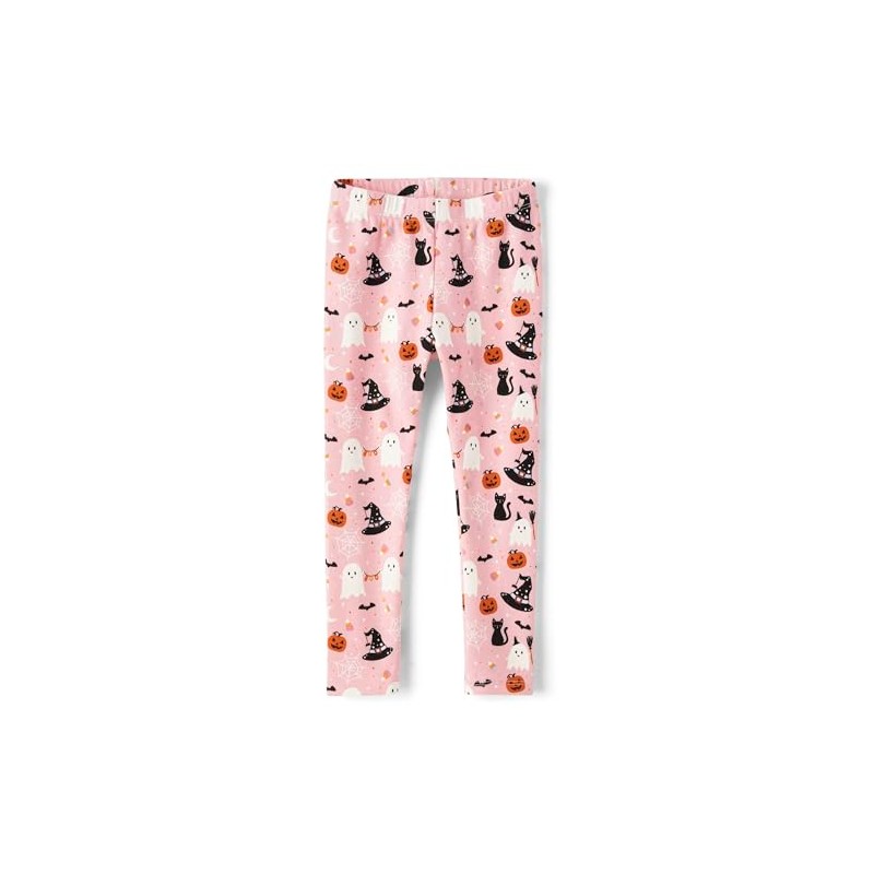 and Toddler Fall and Holiday Leggings,Pink Cats n Ghost,8