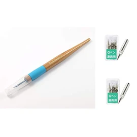Tachikawa Comic Pen Nib Holder(T-40) + Zebra Comic G Model Chrome Pen 10 Nibs(PG-6C-C-K) x2 Set