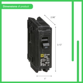 Square D by Schneider Electric Square D by Schneider Electric HOM120CP Homeline 20 Amp Single-Pole Circuit Breaker