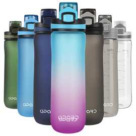 Opard Sports Water Bottle 600ml Leak Proof Flip Top BPA Free Tritan