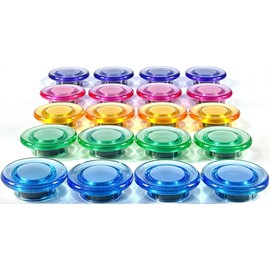 Qualsen Fridge Magnets, 20pcs Refrigerator Magnets, Small Magnets for Whiteboard Magnets for Kids, Mini Cute Magnets for Fridge Magnet, Locker, White Board, Kitchen, Office, Classroom (Clear hat)