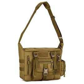 Messenger Bag, Tactical Crossbody Bag Molle Large Waterproof Laptop Pack Casual Military Shoulder Bag Green