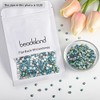 Beadsland 1440 Pieces Flat Back Crystal Rhinestones Round Gems,Peridot AB,SS20,4.6-4.8mm