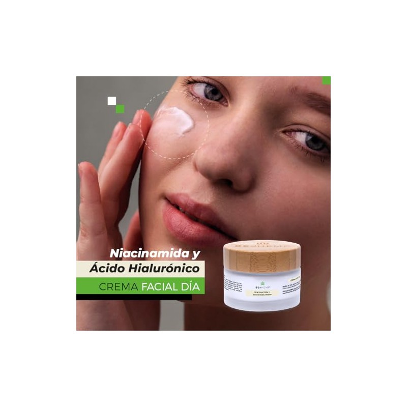 Crema Facial con Niacinamida y cido Hialurnico, SPF15, 50 g