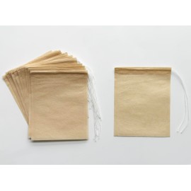 300 Pcs Tea Filter bags with Drawstring, Disposable Tea Bags For Loose Leaf Tea, Natural Tea Infuser For Tea and Coffee (2.76 x 3.54)