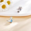 Dinosaur Stud Earrings S925 Sterling Silver Triceratops Dinosaur Earrings Animal