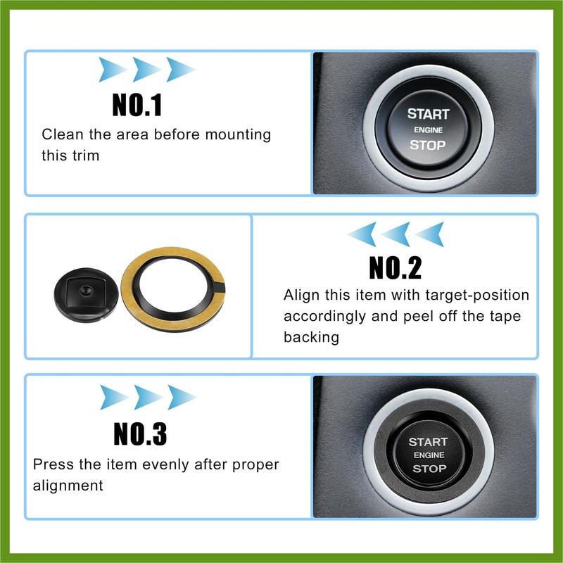 HOPESPANNER Engine Start Stop Button Cover Kit One Click Push