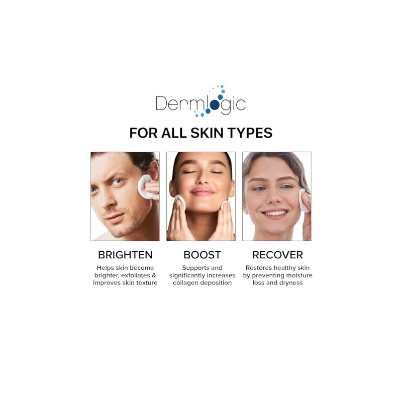 Dermlogic Anti Ageing Resurfacing Peel Pads - Contains Salicylic, Glycolic,