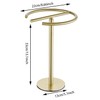 Hand Towel Holder Stand, Free-Standing Towel Rack Brushed Gold, SUS304