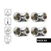 DOJA Barcelona 90° Threaded Fitting Made of Chrome-Plated Brass |