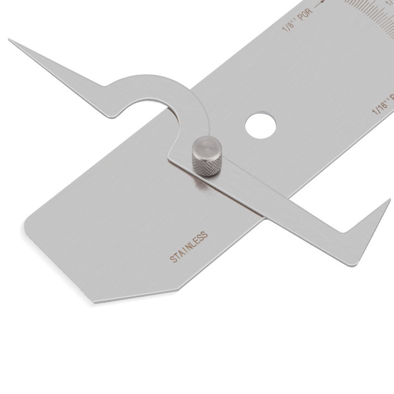1pc Precision Stainless Steel Weld Gauge Undercut Depth Gage Measuring