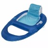SwimWays Spring Float Recliner Swim Lounger for Pool Lake - Dark Blue/Light Blue