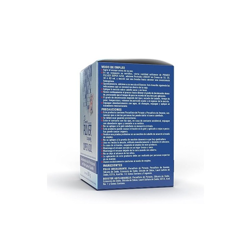 DECOLORANTE PULVER POLVO AZUL LOQUAY