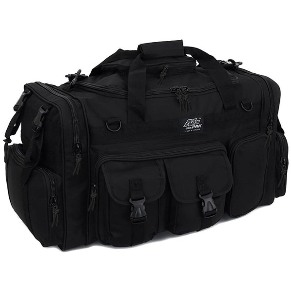 NPUSA Mens Black Large 26" Duffel Duffle Military Molle Tactical Gear Shoulder Strap Travel Bag