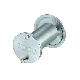 TOGU TG3016YG-SPC UL Listed Solid Brass HD Glass Lens 220-degree Door Viewer Peephole with Heavy Duty Privacy Cover for 1-3/8" to 2-1/6" Doors, Satin Chrome Finish