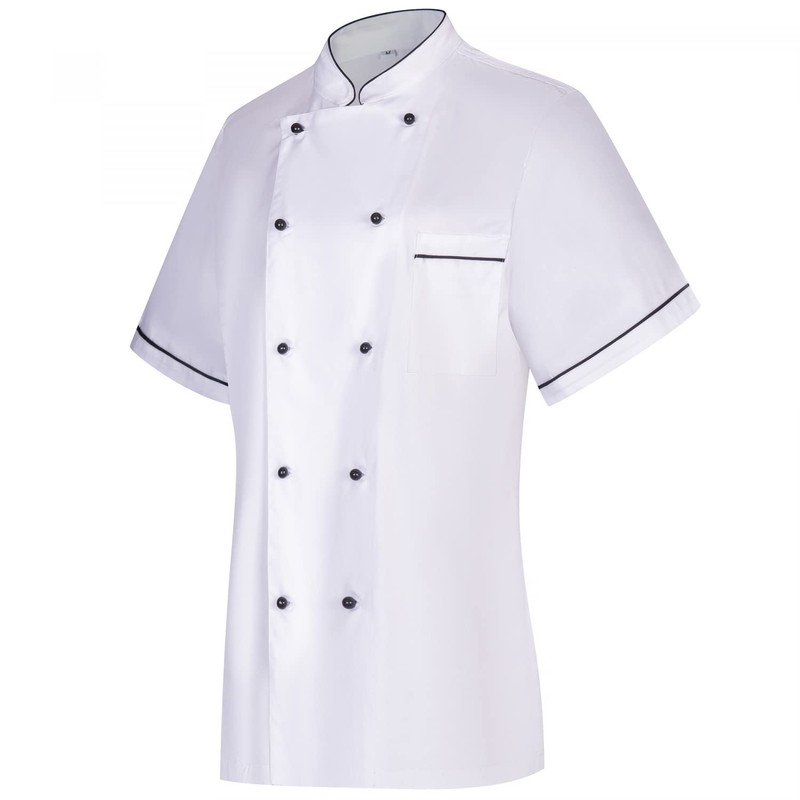 MISEMIYA MZ-849B Women's Kitchen Jacket, white