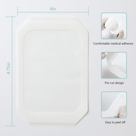 POINTMASS Transparent Film Dressing 50 Packs, 4× 4.75 Inch Waterproof Wound Dressing Adhesive, Large Clear Bandages for Swimming, Tattoo Aftercare Bandage, IV Shield