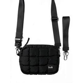 The Iris Accessory Puff Bag (#24231) - Crossbody Bag:_Dark Grey