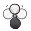 Teoyall 10X Small Magnifying Glass, 2 PCS Mini Pocket Magnifier