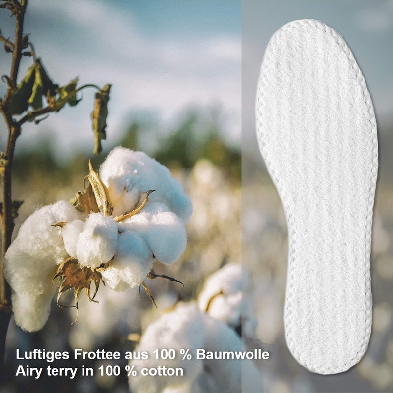 Bergal Barefoot Insoles - Thin Insole - White, UK 5.5