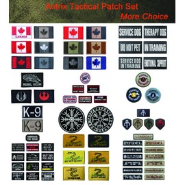 Antrix 2 Pack NATO Flag Tactical Patch Hook and Loop Embroidered Applique Sew On NATO Flag Military Emblem for Cap Hat Backpack Bags Vest Team Clothes Football Uniform Travel Dogs Harness