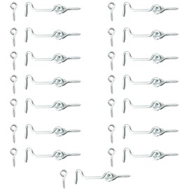 CHENJIN 15PCS Stainless Steel Door Window Spring Hooks 1.5 Inch Storm Control Window Opening Hooks Cabin Hook Eye Latch with Mounting Screws for Pet Cages Barn Doors Swinging Doors Windows