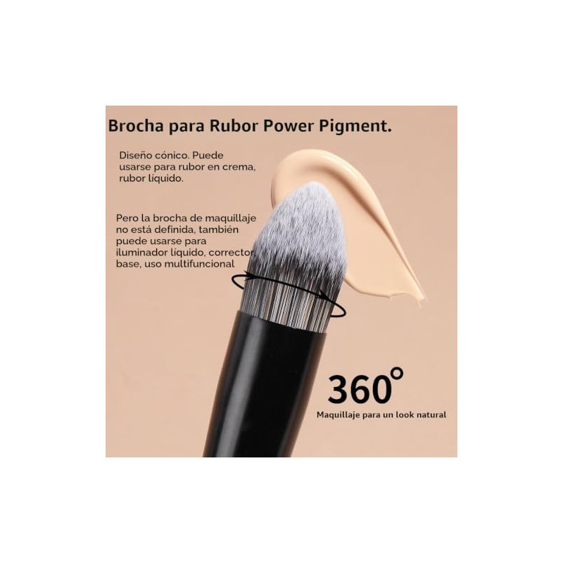MAANGE Set de 4 Brochas de Maquillaje de Doble Punta