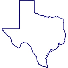 ANGDEST Texas MAP Outline (Navy Blue) (Set of 2) Premium Waterproof Vinyl Decal Stickers for Laptop Phone Accessory Helmet Car Window Bumper Mug Tuber Cup Door Wall Decoration