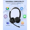 MONODEAL Wireless Headset with Microphone Noise Cancelling, Mute Button, Convertible