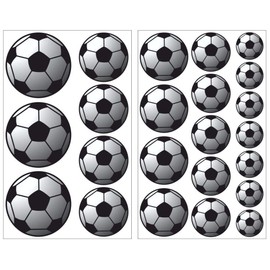 Samunshi® 23-Piece Football Wall Sticker Set Children's Room Baby Room in 5 Sizes (2 x 21 x 34 cm, Multi-Colour)