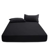 EV DEKOR®MF0001 Fitted Sheet Double, Black - Deep Pocket Bedsheet