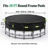 18FT Round 500D Winter Above Ground Pool Cover with Windproof