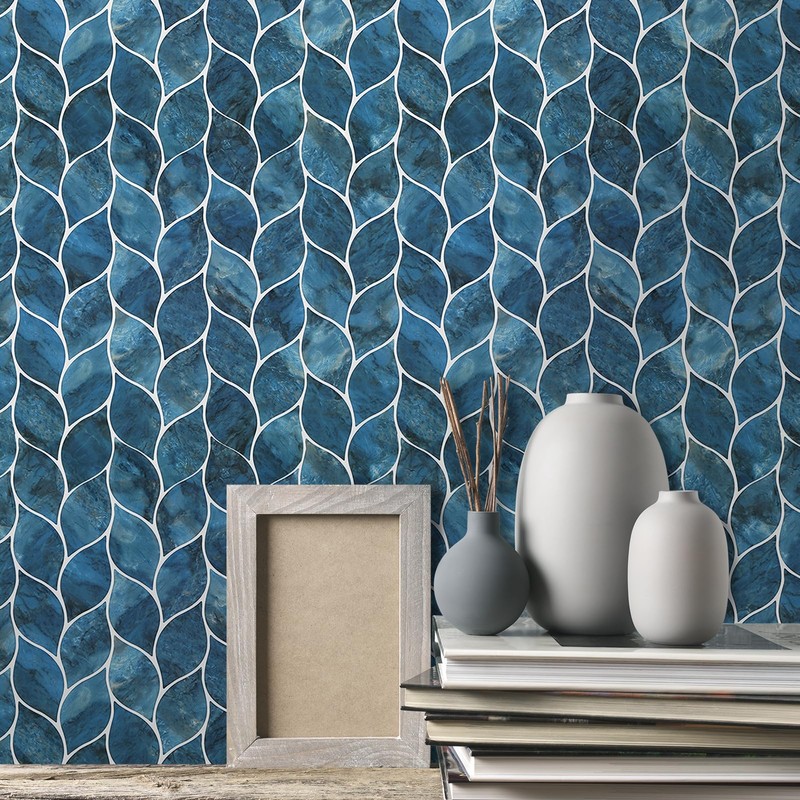 Tilingview 10 Pcs Leaf Design Peel and Stick for Kitchen