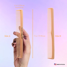 Allegro Combs #400 Barber Combs – 12 Pack Professional Hair Cutting and All-Purpose Combs for Barbers and Stylists – Made in USA (Fresh Mix)