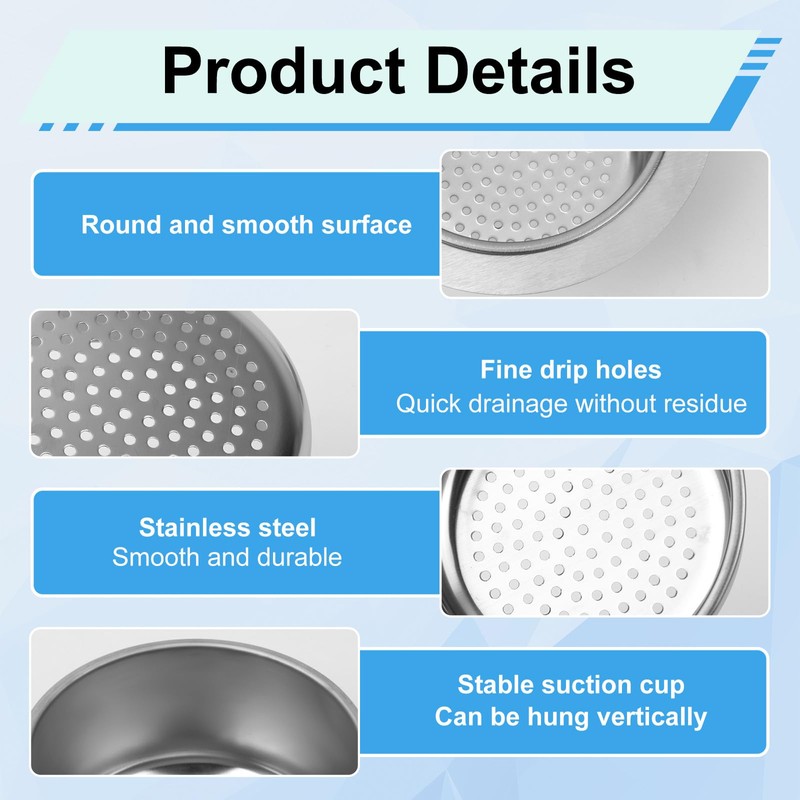 2pcs Swan Sink Strainer Basket, Premium Stainless Steel Hanging Kitchen