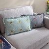 furn. Les Fruites Embroidered Ruffle Cushion Cover - Strawberries -