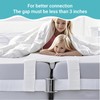 Adjustable Bed Connector Bridge Kit with Memory Foam Pad -