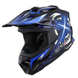 1Storm Adult Motocross Helmet BMX MX ATV Dirt Bike Four Wheeler Quad Motorcycle Full Face Helmet Racing Style: HF801 Sonic Blue
