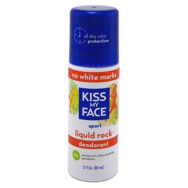 Kiss My Face Deodorant Liquid Rock Roll-On Sport 3 Ounce (88ml) (3 Pack)