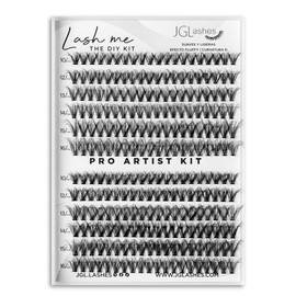 JGLashes - Extensiones de pestañas en racimo DIY Cluster lash me. medidas 8-15mm, curvatura D, banda ultra fina. Extensiones de pestañas premium. (Spice it up)