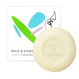 RICE & SHINE | Jabón Facial Natural con Aceite de Germen de Arroz - Vitamina E Antioxidante | Limpieza Profunda e Hidratación | Reductor de Acné y Líneas de Expresión