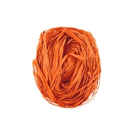 Raffia Long-Stranded Fiber for Arts and Crafts - Medium 2 Oz Bunch (Orange)